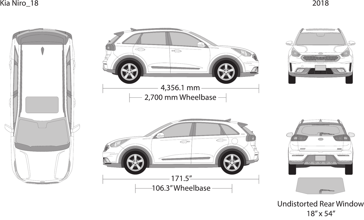 2018 Kia Niro vector wrap template, Design-Ready PDF - GravBase