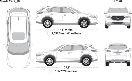 2018 Mazda Cx 5 V18 Vehicle Wrap Template