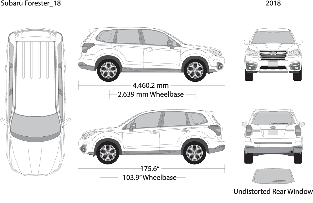 2018 Subaru Forester V18 Vehicle Wrap Template