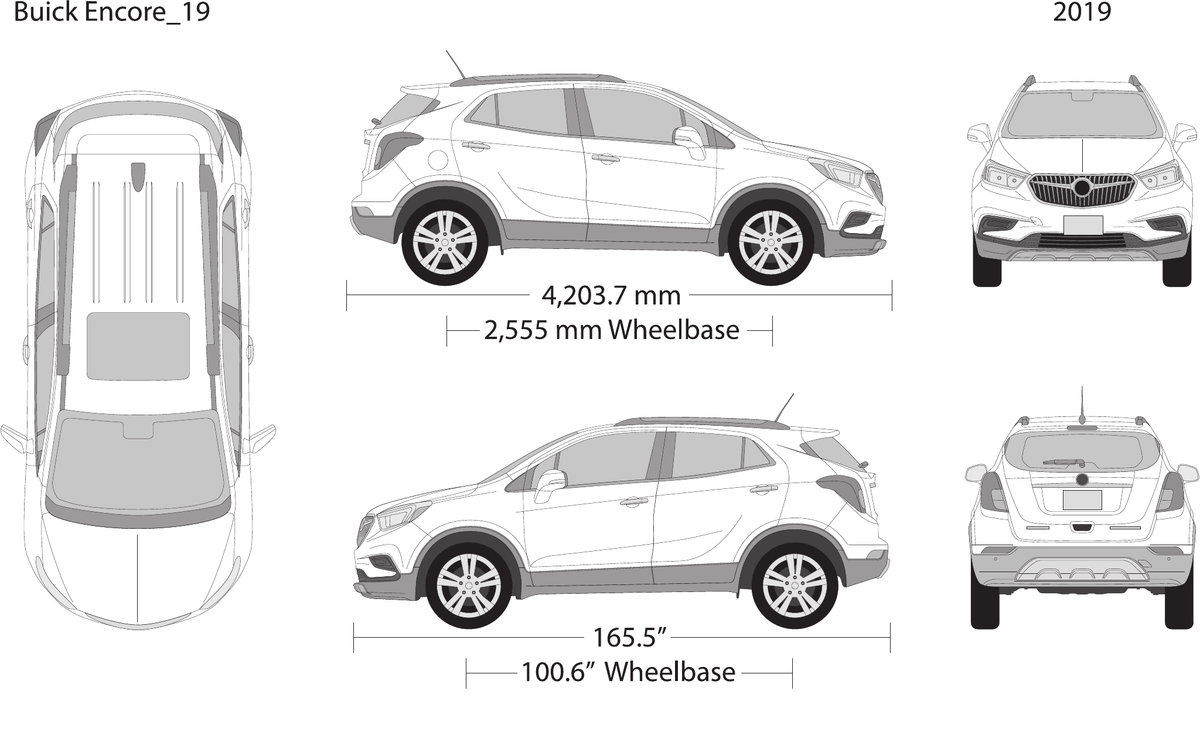 2019 Buick Encore vector wrap template, Design-Ready PDF - GravBase