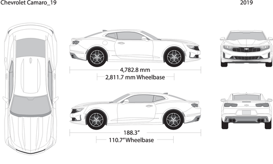 2019 Chevy Camaro V01 Vehicle Wrap Template