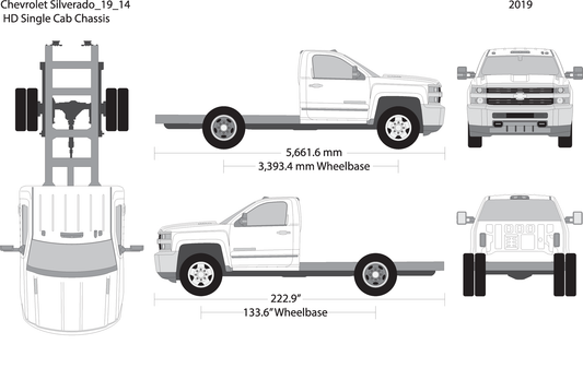 2019 Chevy Silverado 2500 3500 Hd V14 Vehicle Wrap Template