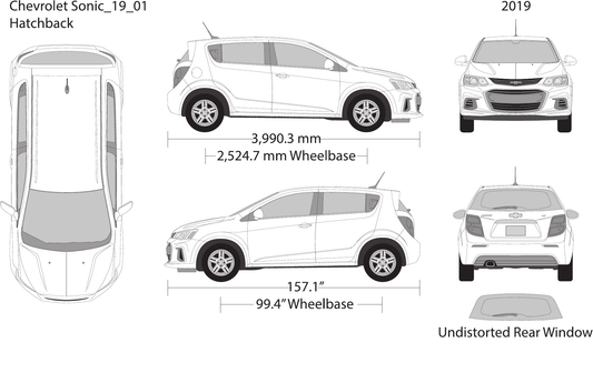 2019 Chevy Sonic vector wrap template, Design-Ready PDF - GravBase