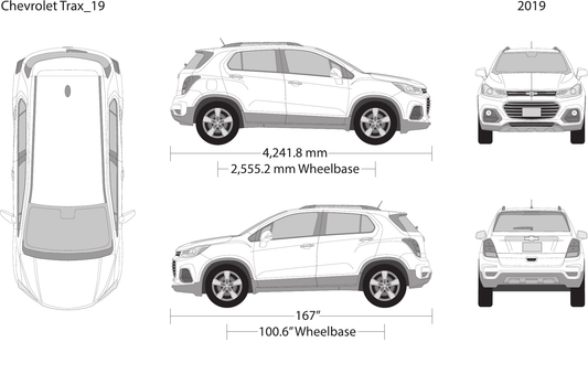 2019 Chevy Trax Vector Wrap Template - GravBase