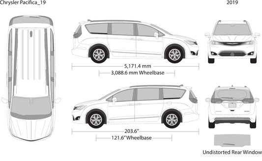 2019 Chrysler Pacifica Vector Wrap Template - GravBase