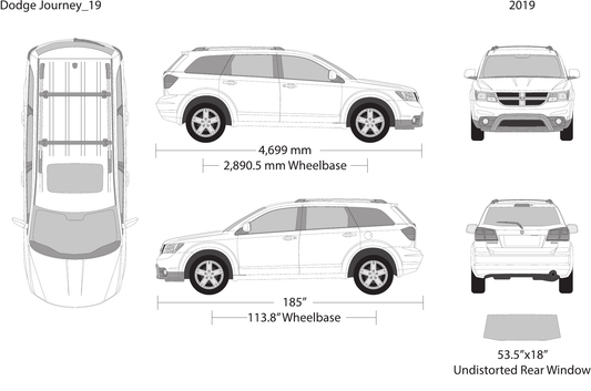 2019 Dodge Journey vector wrap template, Design-Ready PDF - GravBase