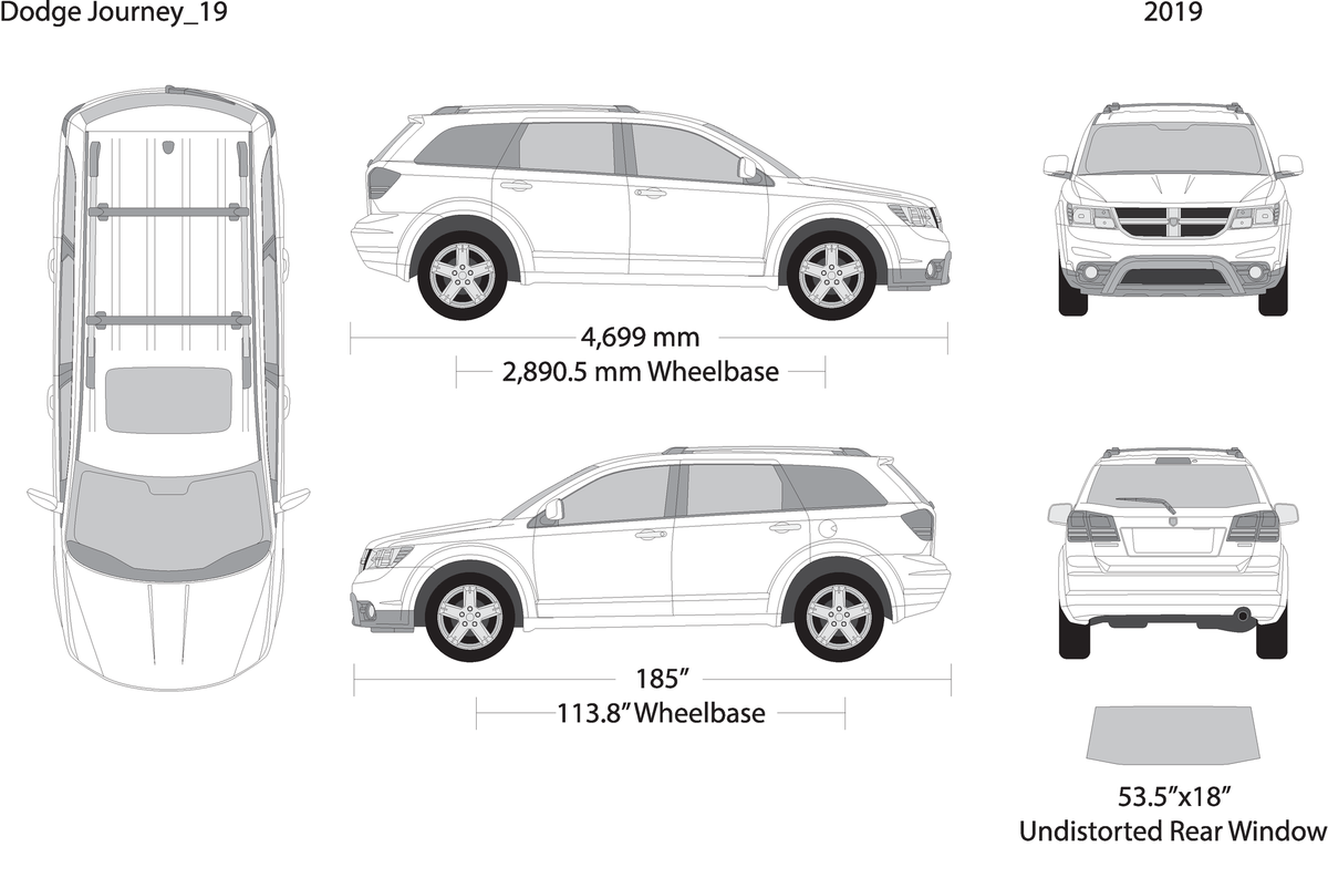 2019 Dodge Journey V19 Vehicle Wrap Template