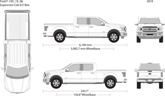 2019 Ford F-150 vector wrap template V06, Design-Ready PDF - GravBase