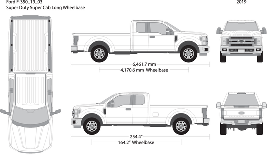2019 Ford F 350 V03 Vehicle Wrap Template