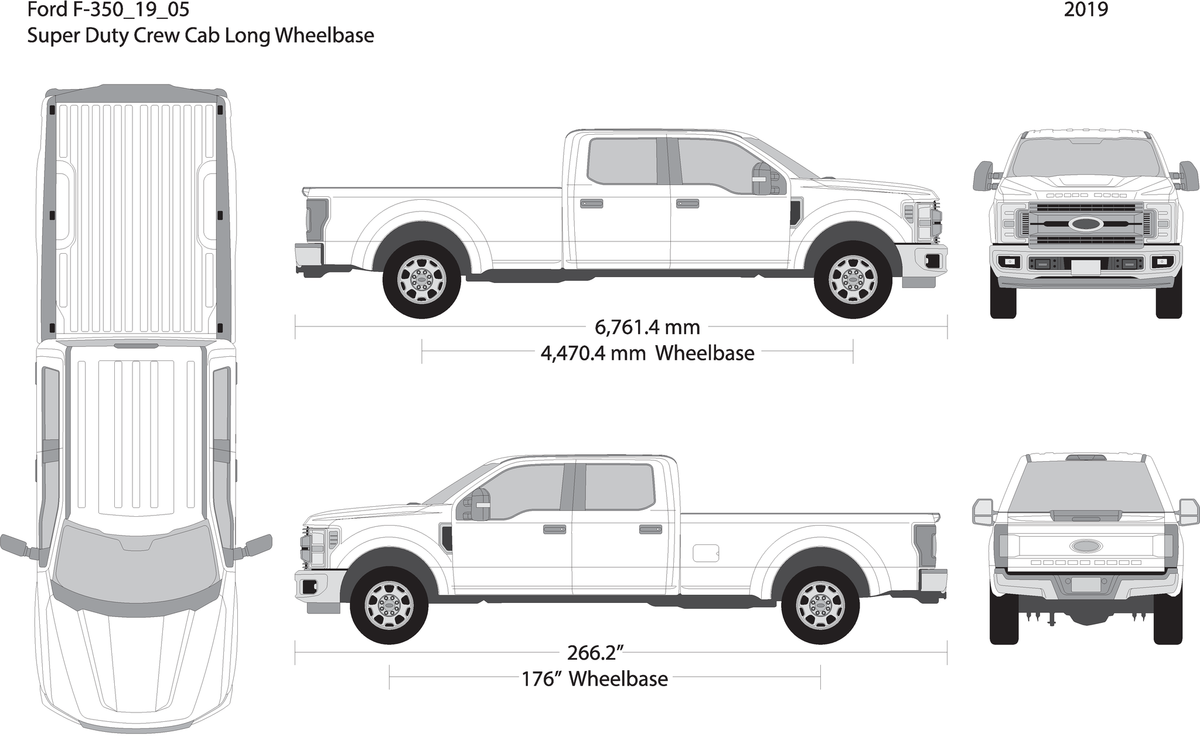 2019 Ford F 350 V05 Vehicle Wrap Template