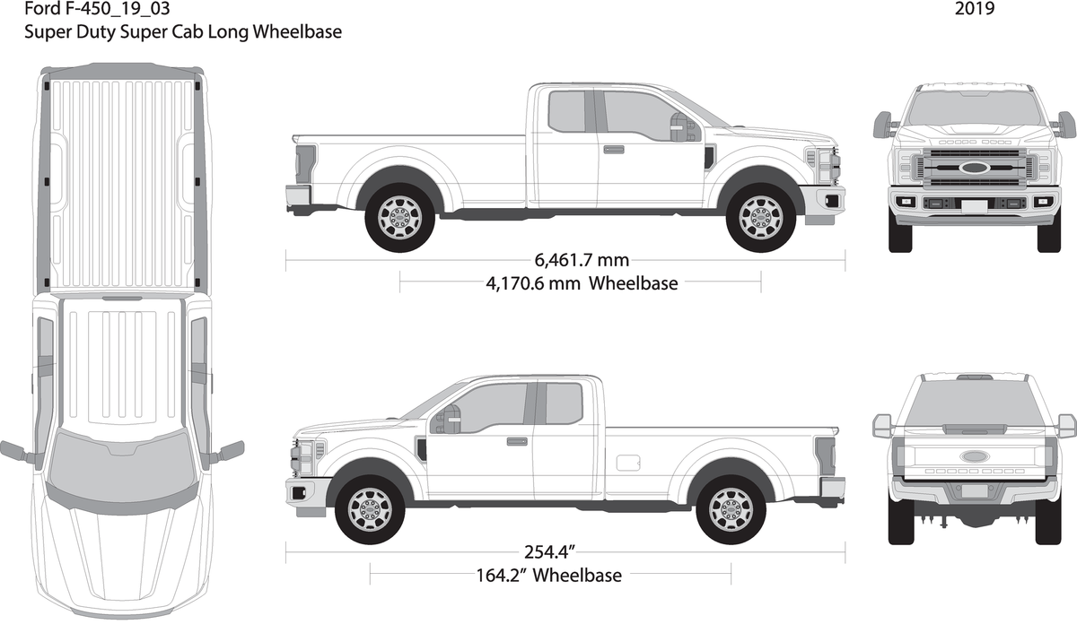 2019 Ford F 450 V03 Vehicle Wrap Template