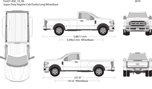 2019 Ford F-450 vector wrap template V06, Design-Ready PDF - GravBase
