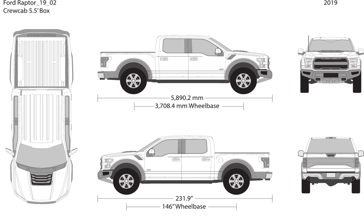 2019 Ford Raptor vector wrap template V02, Design-Ready PDF - GravBase