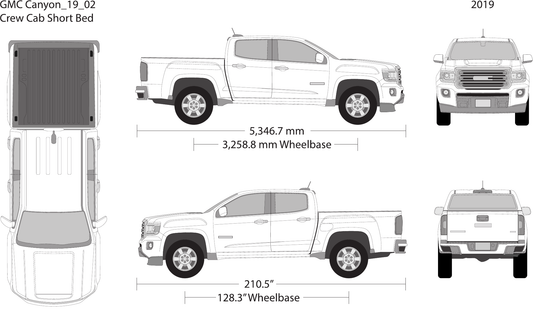 2019 GMC Canyon vector wrap template V02, Design-Ready PDF - GravBase