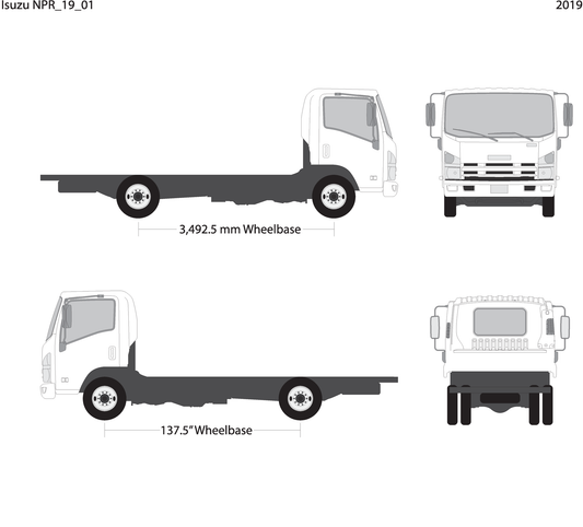 2019 Isuzu Npr V01 Vehicle Wrap Template