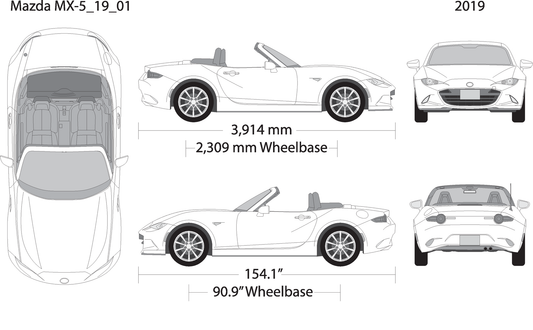 2019 Mazda Mx 5 V01 Vehicle Wrap Template