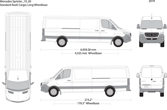 2019 Mercedes Sprinter V05 Vehicle Wrap Template