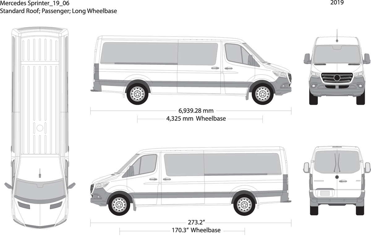2019 Mercedes Sprinter V06 Vehicle Wrap Template