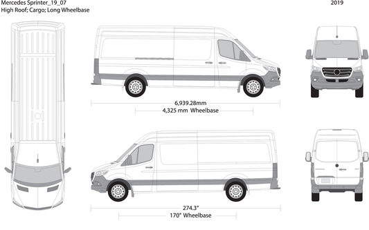 2019 Mercedes Sprinter V07 Vehicle Wrap Template