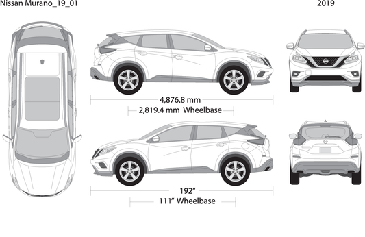 2019 Nissan Murano V01 Vehicle Wrap Template