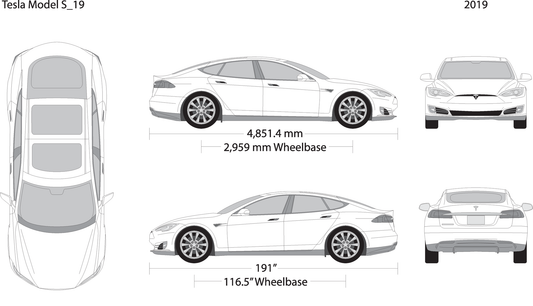 2019 Tesla Model S V19 Vehicle Wrap Template