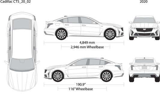 2020 Cadillac Ct5 V02 Vehicle Wrap Template