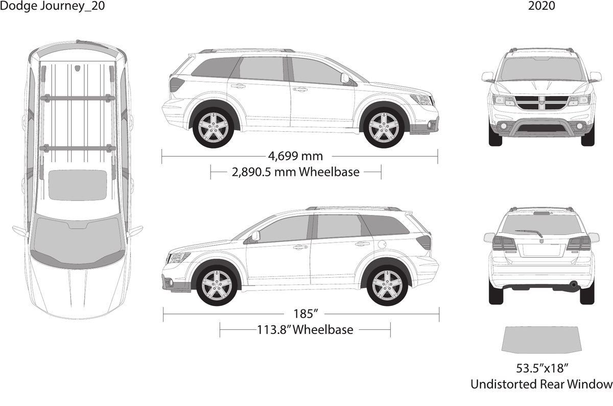 2020 Dodge Journey vector wrap template, Design-Ready PDF - GravBase