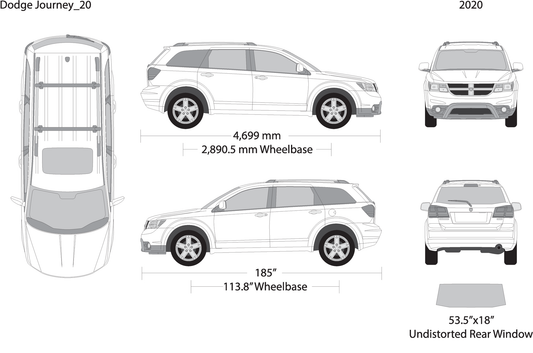 2020 Dodge Journey V20 Vehicle Wrap Template