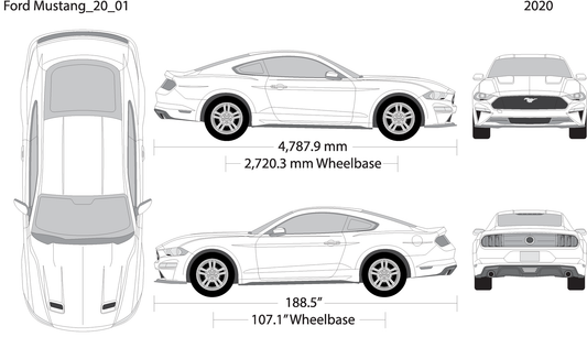 2020 Ford Mustang V01 Vehicle Wrap Template