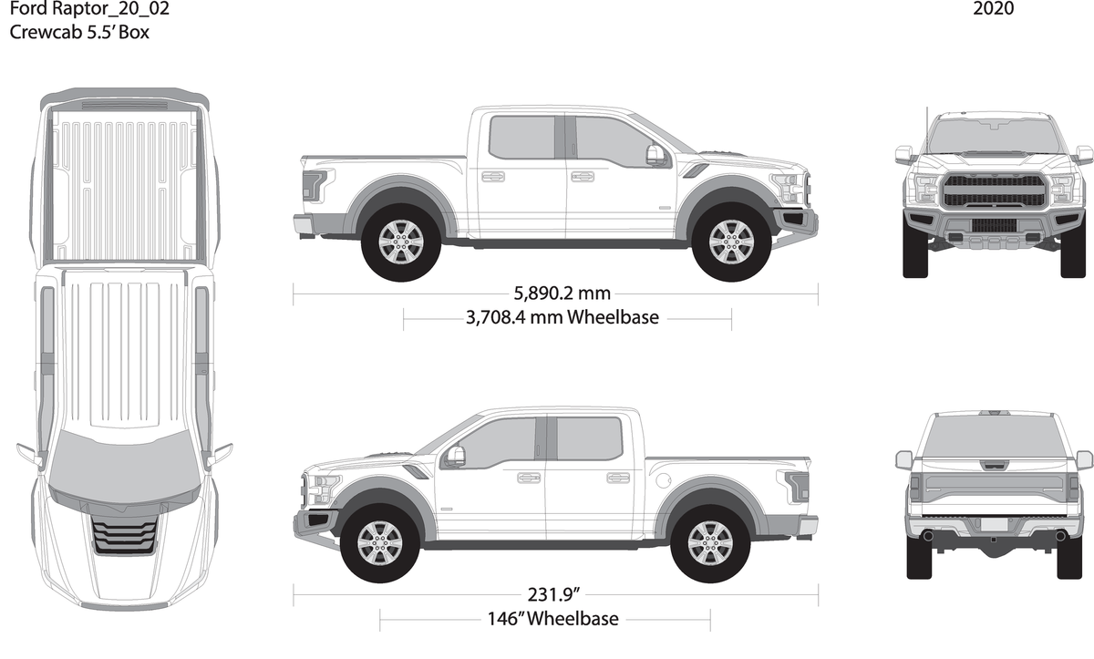 2020 Ford Raptor V02 Vehicle Wrap Template