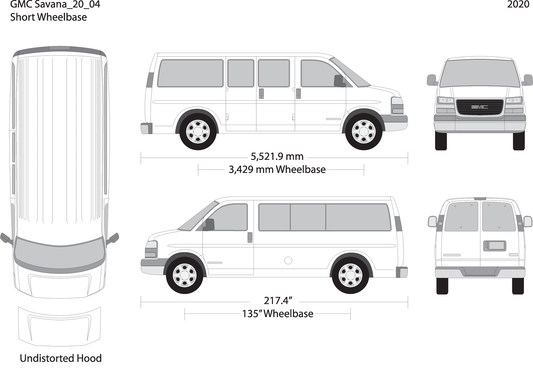 2020 Gmc Savana V04 Vehicle Wrap Template