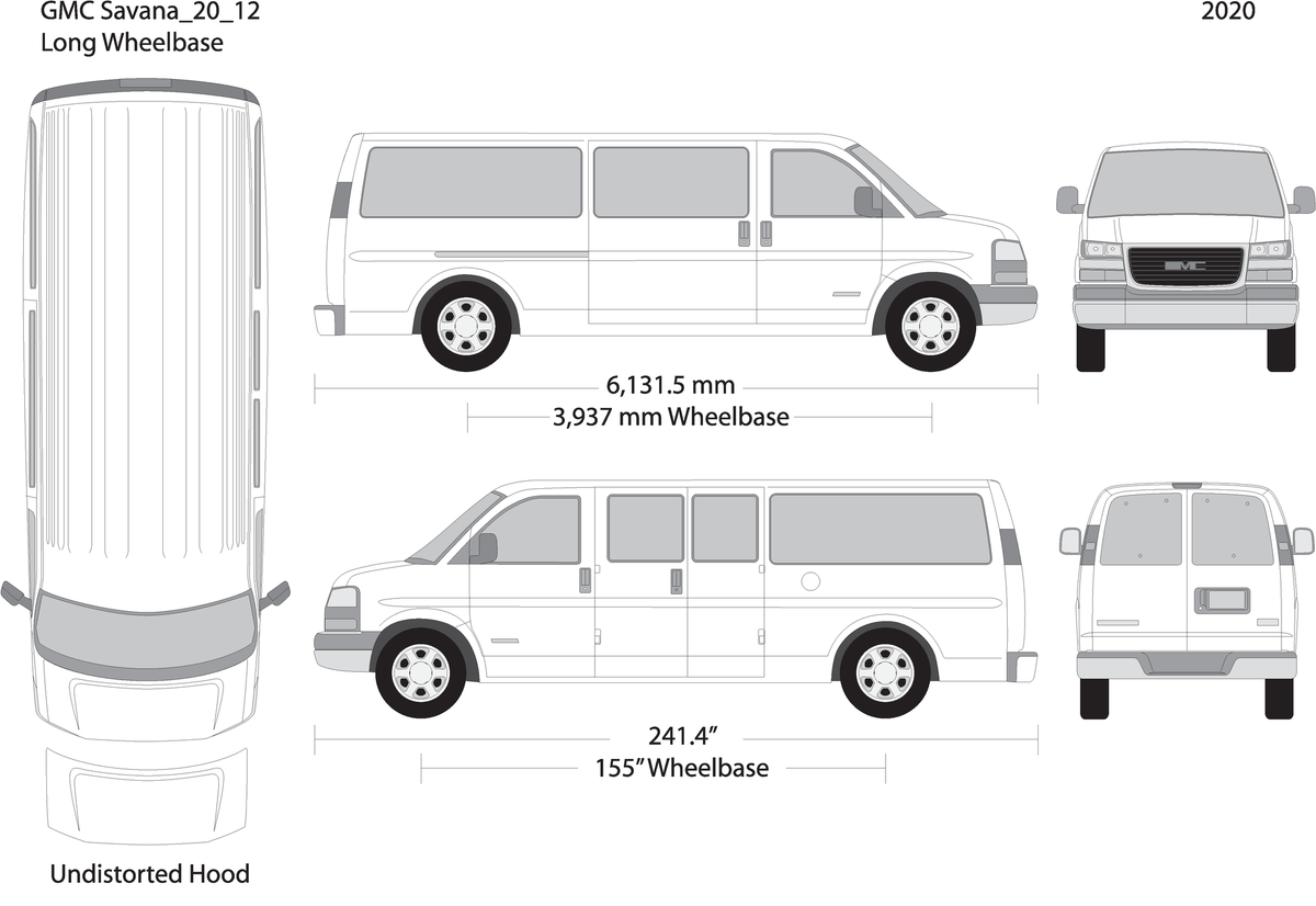 2020 Gmc Savana V12 Vehicle Wrap Template