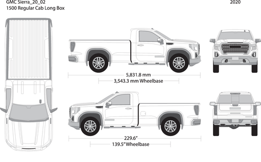 2020 Gmc Sierra 1500 V02 Vehicle Wrap Template
