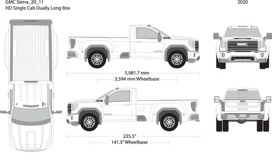 2020 Gmc Sierra 2500 3500 Hd V11 Vehicle Wrap Template