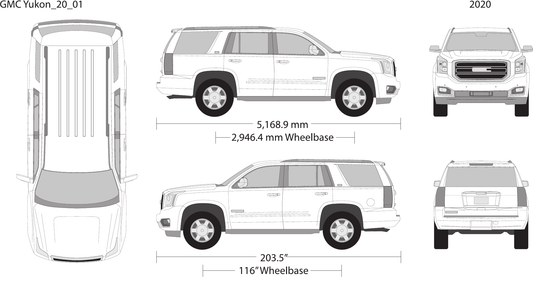 2020 GMC Yukon vector wrap template V01, Design-Ready PDF - GravBase