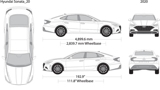 2020 Hyundai Sonata V20 Vehicle Wrap Template