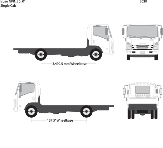 2020 Isuzu Npr V01 Vehicle Wrap Template