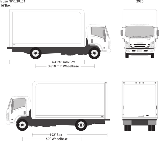 2020 Isuzu NPR vector wrap template V03, Design-Ready PDF - GravBase