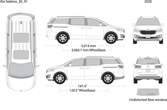 2020 Kia Sedona V01 Vehicle Wrap Template