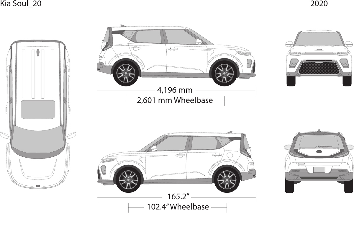 2020 Kia Soul vector wrap template, Design-Ready PDF - GravBase