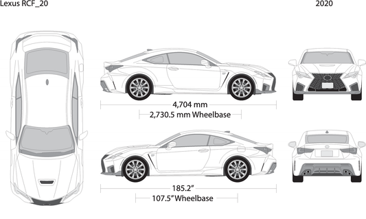 2020 Lexus Rcf V20 Vehicle Wrap Template