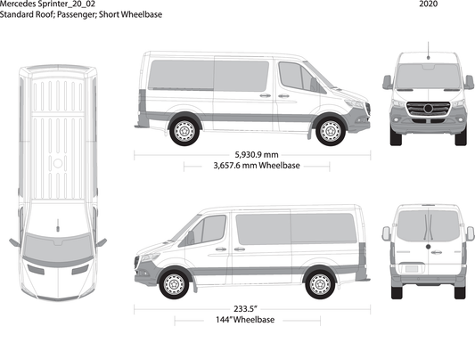 2020 Mercedes Sprinter V02 Vehicle Wrap Template