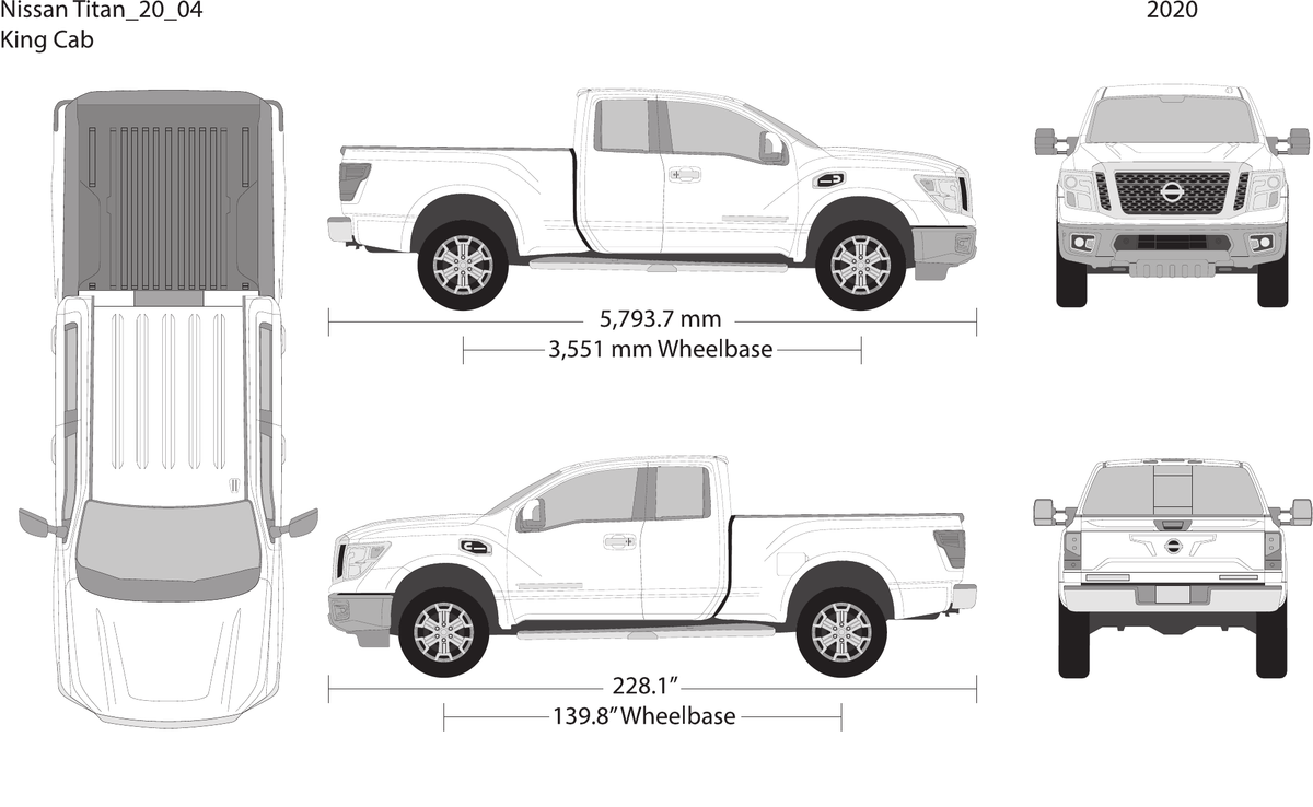 2020 Nissan Titan vector wrap template V04, Design-Ready PDF - GravBase