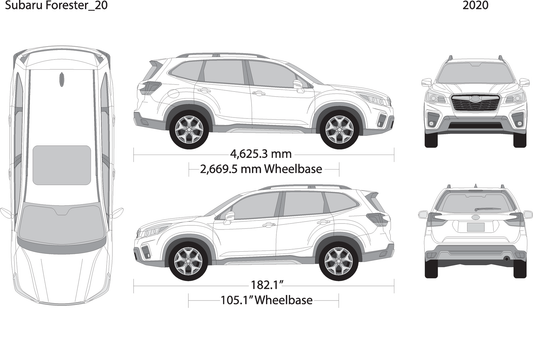 2020 Subaru Forester V20 Vehicle Wrap Template