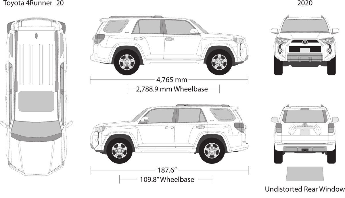 2020 Toyota 4 Runner Vector Wrap Template - GravBase