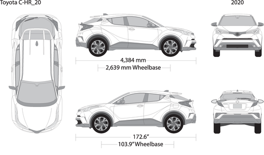 2020 Toyota C Hr V20 Vehicle Wrap Template