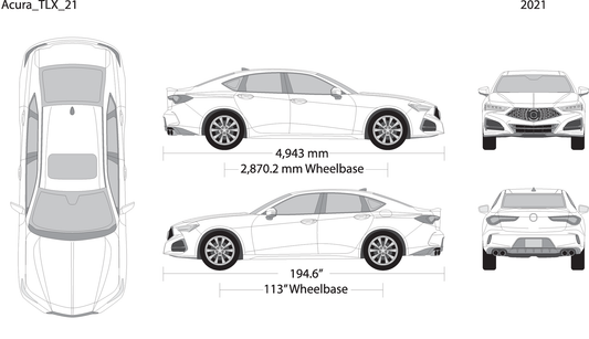 2021 Acura Tlx V21 Vehicle Wrap Template