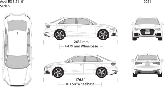 2021 Audi RS 3 Vector Wrap Template - GravBase