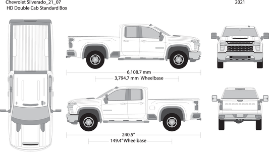 2021 Chevy Silverado 2500 3500 Hd V07 Vehicle Wrap Template