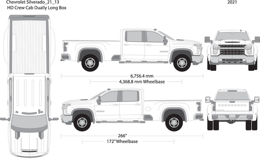 2021 Chevy Silverado 2500 3500 Hd V13 Vehicle Wrap Template